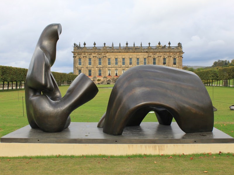 Henry Moore 'Three Piece Reclining Figure: Draped'